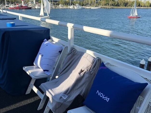 Branded pillows at Annual event